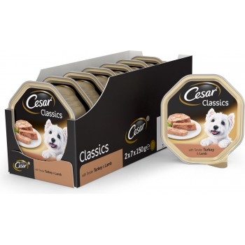 Консервы для собак Cesar Классический, с нежной индейкой и ягненком, 150 г
