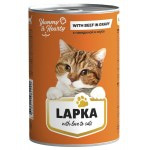 Купить Консервированный корм для кошек Lapka с говядиной в соусе, 415г Lapka в Калиниграде с доставкой (фото 1)