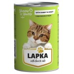 Купить Консервированный корм для кошек Lapka с кроликом в соусе, 415г Lapka в Калиниграде с доставкой (фото 1)