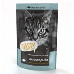 Купить Tasty корм с рыбой в желе для кошек, пауч, 85 г TASTY в Калиниграде с доставкой (фото 1)