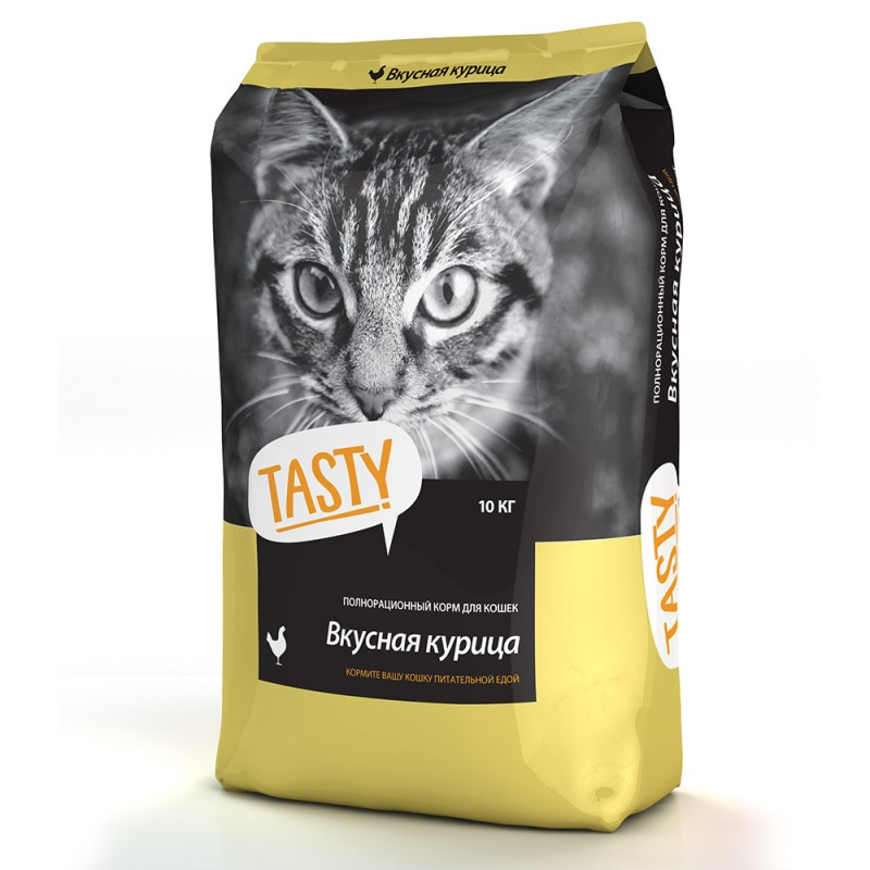 Купить Сухой корм TASTY для кошек с курицей 10 кг TASTY в Калиниграде с доставкой (фото)