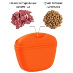 Купить Силиконовая тренировочная сумка Мнямс для лакомств, размер L, оранжевая Мнямс в Калиниграде с доставкой (фото 1)