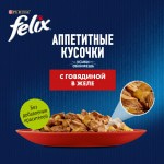 Купить Felix Аппетитные кусочки для кошек, с говядиной в желе, 75 г Felix в Калиниграде с доставкой (фото 5)