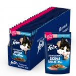 Купить Felix Аппетитные кусочки. Двойная вкуснятина для кошек, с лососем и форелью в желе, 75 г Felix в Калиниграде с доставкой (фото 10)