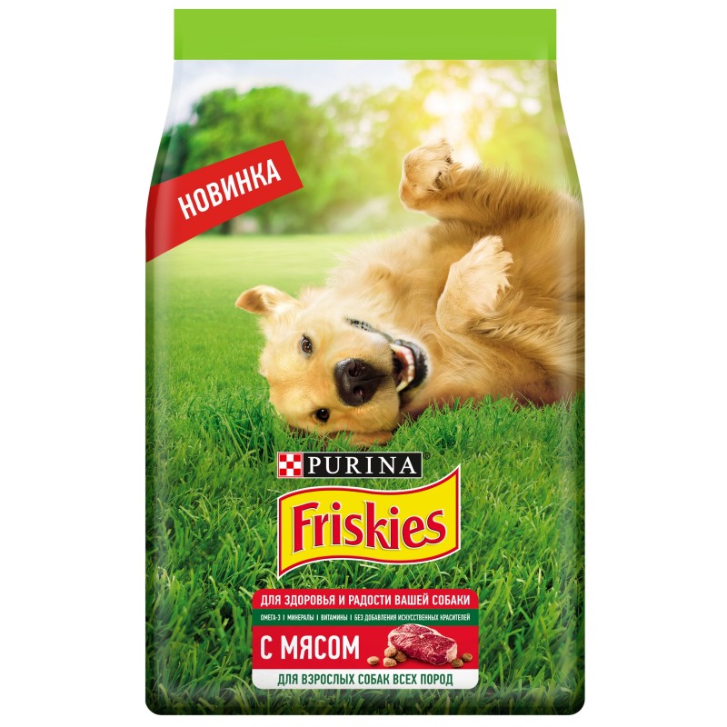 Сухой корм Friskies для взрослых собак, с мясом, 500 гр