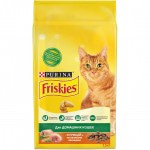 Сухой корм Friskies для домашних кошек с курицей и садовой зеленью, 1,5 кг