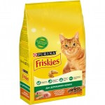 Сухой корм Friskies для домашних кошек с курицей и садовой зеленью, 1,5 кг