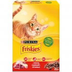 Сухой корм Friskies для взрослых кошек с мясом, курицей и печенью, 400 г