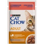 Влажный корм Cat Chow для взрослых кошек, с говядиной и баклажанами в желе, 85 г