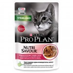 Купить Pro Plan® Nutri Savour® для взрослых стерилизованных кошек, с уткой в соусе, Пауч, 85 г Pro Plan в Калиниграде с доставкой (фото 1)