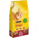 Сухой корм Friskies для взрослых кошек с мясом и полезными овощами, 10 кг