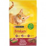 Сухой корм Friskies для взрослых кошек с мясом и полезными овощами, 10 кг