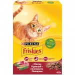 Сухой корм Friskies для взрослых кошек с мясом и полезными овощами, 400 г
