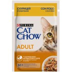 Влажный корм Cat Chow для взрослых кошек, с курицей и кабачками в желе, 85 г