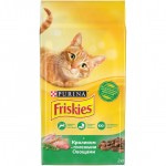 Сухой корм Friskies для взрослых кошек с кроликом и полезными овощами, 2 кг