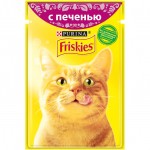 Влажный корм для кошек Purina Friskies с печенью в подливе, 85 г