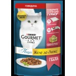 Влажный корм Gourmet Перл Желе Де-Люкс для кошек с говядиной, 75 г