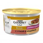Консервы для кошек Purina Gourmet Gold Двойное удовольствие, утка и индейка, 85 г