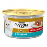 Влажный корм Gourmet Голд Нежная начинка для кошек, с тунцом, 85 г