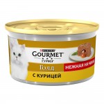 Влажный корм Gourmet Голд Нежная начинка для кошек, курица, 85 г