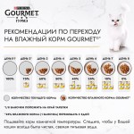 Влажный корм Gourmet Натуральные рецепты для кошек, с тушеной говядиной и с морковью, 85 г