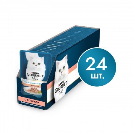 Purina Gourmet Perle для кошек, лосось, 85 г