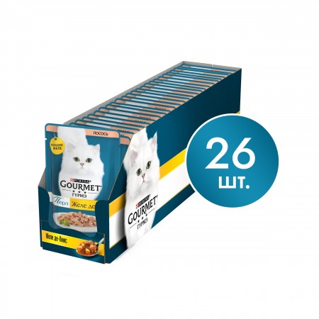 Gourmet Перл Желе Де-Люкс для кошек с лососем, 75 г