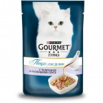 Корм консервированный Purina Gourmet Perle Соус Де-люкс для кошек с телятиной в роскошном соусе, 85 г