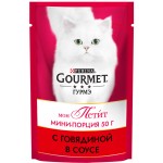 Влажный корм для кошек Purina Gourmet Mon Petit, с говядиной, 50 г