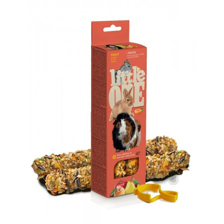 Лакомства Little One Палочки для морских свинок, кроликов и шиншилл с фруктами 120 гр