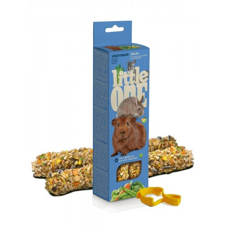 Лакомства Little One Палочки для морских свинок, кроликов и шиншилл с овощами 120 гр