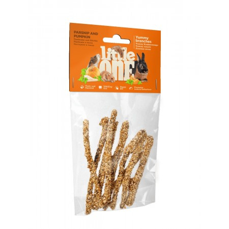 Лакомство для всех видов грызунов Little One Лакомые ветви с пастернаком и тыквой 35 гр