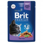 Купить Консервы Brit Premium для взрослых кошек треска в соусе, 85 гр Brit в Калиниграде с доставкой (фото 1)