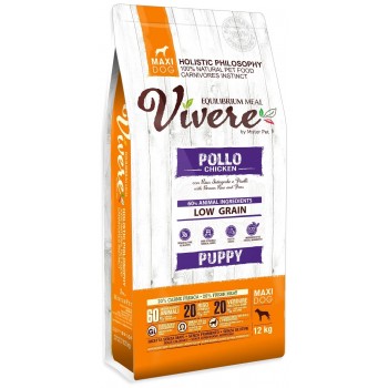 Низкозерновой монобелковый корм Vivere Low Grain Maxi с курицей для щенков крупных пород 12 кг