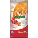 Сухой низкозерновой корм для стерилизованных кошек Farmina N&D Low Grain Cat Chicken & Pomegranate Neutered c курицей и гранатом 10 кг