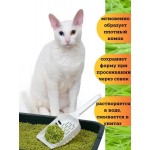 Купить Комкующийся соевый наполнитель для кошачьего туалета Goliaf Premium ТОФУ Зелёный чай, смываемый, 6 л Goliaf в Калиниграде с доставкой (фото 7)