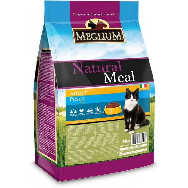 Купить Meglium Adult Fish с рыбой для взрослых кошек всех пород с чувствительным пищеварением 3 кг Meglium в Калиниграде с доставкой (фото)