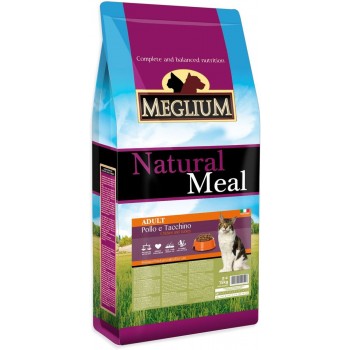 Meglium корм с курицей и индейкой для взрослых привередливых кошек 15 кг