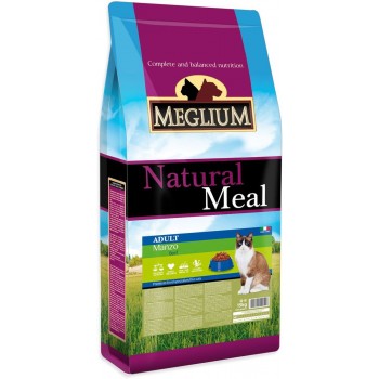 Meglium корм с говядиной для взрослых кошек всех пород 15 кг