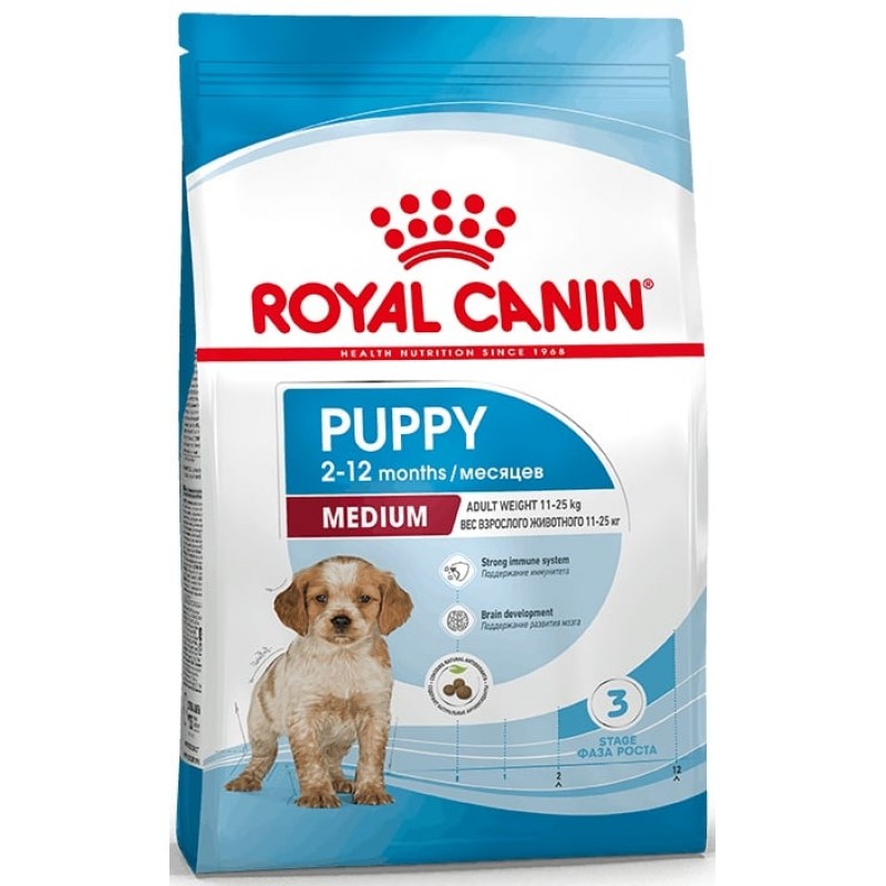 Купить Royal Canin Medium Puppy для щенков пород средних размеров 3 кг Royal Canin в Калиниграде с доставкой (фото)