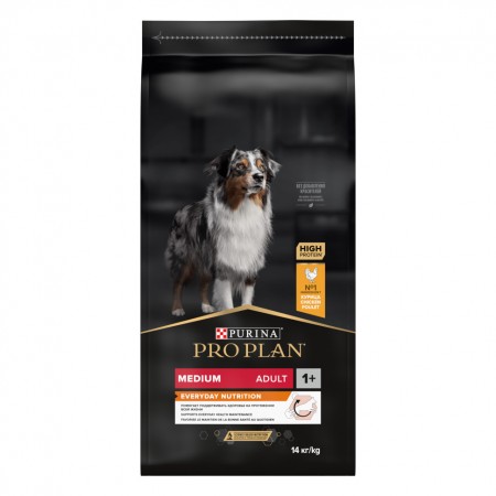 Purina Pro Plan OPTIBALANCE для собак крупных пород с мощным телосложением, курица рис, 14 кг