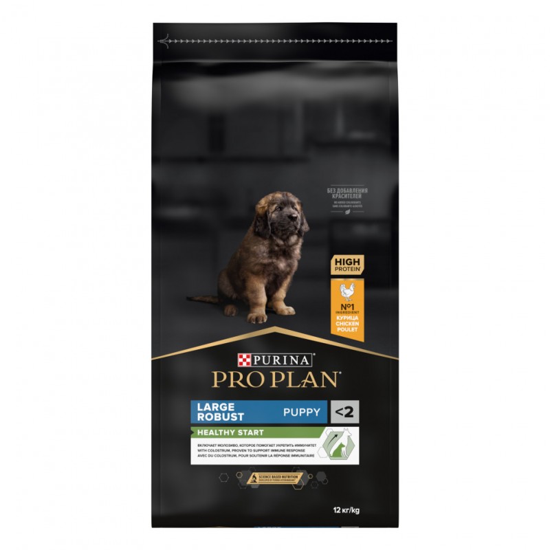 Купить Purina Pro Plan OPTISTART для щенков крупных пород с мощным телосложением, курица с рисом, 12 кг Pro Plan в Калиниграде с доставкой (фото)