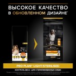 Сухой корм Purina Pro Plan OPTIWEIGHT All Sizes Adult Light для склонных к избыточному весу и/или стерилизованных взрослых собак всех пород с курицей и рисом, 14 кг