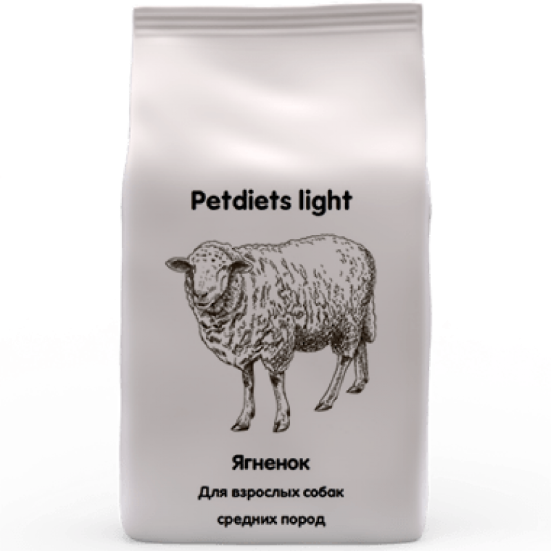 Купить Корм сухой Petdiets Light для собак средних пород, ягненок, 18 кг Petdiets в Калиниграде с доставкой (фото)