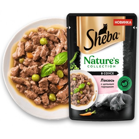 Консервы для кошек Sheba Nature's Collection с лососем и горохом, 75 г