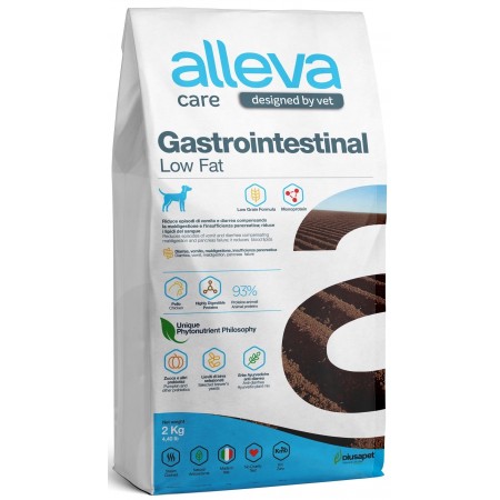 Alleva Care Dog Gastrointestinal Low Fat диета для взрослых собак при заболеваниях ЖКТ с низким содержанием жиров, 2 кг