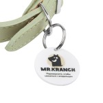 Купить Ошейник Mr.Kranch для собак из натуральной кожи с QR-адресником, 25-30см, нежно-зеленый Mr.Kranch в Калиниграде с доставкой (фото 7)