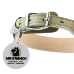 Купить Ошейник Mr.Kranch для собак из натуральной кожи с QR-адресником, 25-30см, нежно-зеленый Mr.Kranch в Калиниграде с доставкой (фото 8)