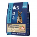 Купить Brit Premium Dog Sensitive с лососем и индейкой для взрослых собак всех пород с чувствительным пищеварением, 3 кг Brit в Калиниграде с доставкой (фото 4)