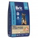 Brit Premium Dog Sensitive с лососем и индейкой для взрослых собак всех пород с чувствительным пищеварением, 8 кг
